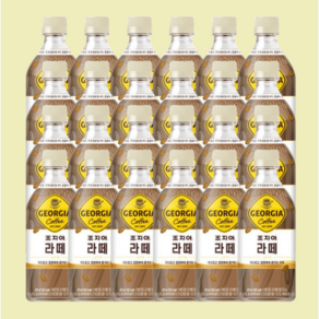 조지아 크래프트 라떼 대용량 카페라떼 커피 음료, 24개, 70ml