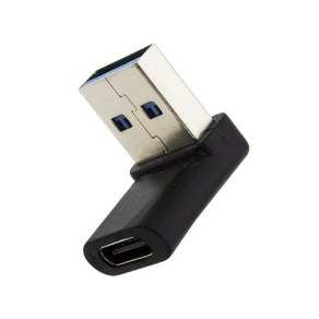 C타입 변환 ㄱ 꺾임 A타입 USB 3.0 OTG 기가 젠더 노트북 스마트폰 연결잭, 1개