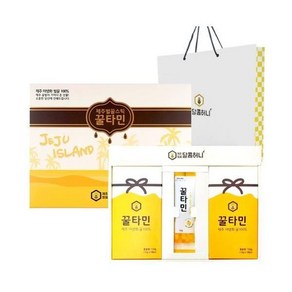 제주벌꿀달콤허니꿀타민 제주벌꿀 스틱 선물세트 8호 12g x 21p + 쇼핑백 1세트, 252g