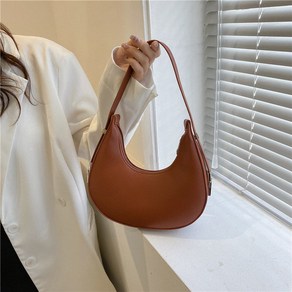 여성 숄더백 토트백 가죽 반달 호보백 심플 핸드백 호보백 가방 Women's shoulde bag