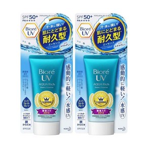 비오레 일본 UV 아쿠아리치 워터 에센스 선크림 50g SPF50+ 1+1 135405, 2개