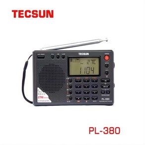 Tecsun PL-380 라디오 풀 밴드 DSP 디지털 변조 스테레오, black, 1개