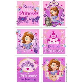 Sofia the 1st Stickes - 4/Sheets, 1개, Coloful