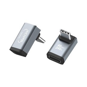 [MachLink] C타입 USB4 젠더 40G PD 240W 변환 연장 M/F ㄱ자 측면 꺾임 젠더 ML-CCTG5, 1개