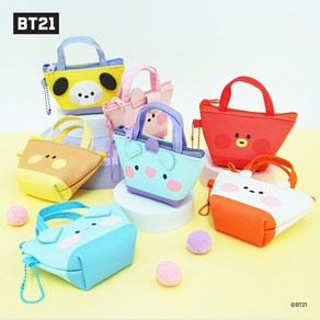 BT21 미니니 얼굴 미니 파우치 동전 지갑 화장품 에어팟 가방 키링 키홀더