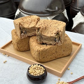 황새마을 국산 콩 맛있는 전통 된장담그기 세트 재래식 메주 한말 한장, 1개