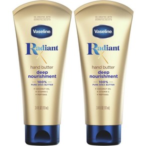 Vaseline Radiant X Deep Nouishment 핸드크림 101ml 2팩, 2개