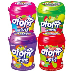 크라운 마이쮸 용기 4종 110g (딸기 복숭아 사과 포도), 4개, 440g