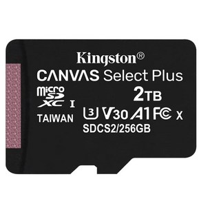 KINGSTON CANVAS Select Plus 2TB U3 A1 V30 Mico Cad SDXC Class 10 메모리 카드 플래시 Micosd TF Mini 카드 2T, 1개