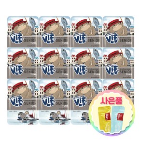 비프 ViF 고양이 간식 습식 파우치 75g 12개 + 고양이 츄르 5p, 시니어참치 12개 + 완피5p, 1개