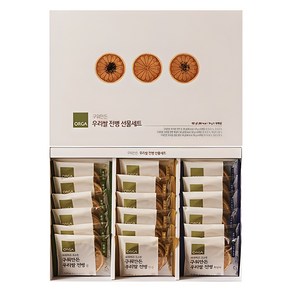 올가홀푸드 구워만든 우리쌀 전병 김 6p + 흑임자 6p + 땅콩 6p 선물세트, 432g, 1세트
