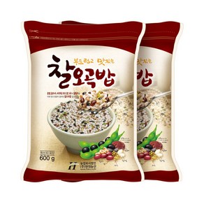 현대농산 국산 찰오곡밥 1.2kg (600gx2봉), 600g, 2개