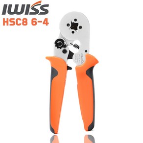 IWISS 아이위스 HSC8-6-4 유럽 스타일 래칫 압착 도구 압착 플라이어, 1개