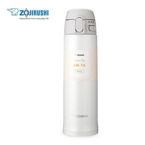 조지루시 보온 보냉 원터치 텀블러 SM-TA48, 화이트, 480ml