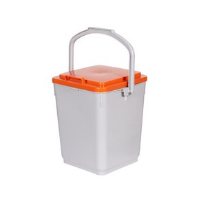 HDPE 음식물쓰레기통 PCS-25(25L) 음식물쓰레기수거함, 주황, 1개