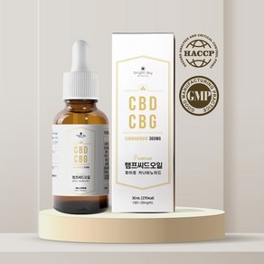 브라이트스카이 1% 카나비노이드 햄프씨드오일 30ml CBD CBG 파이토 대마종자유 오일, 1개