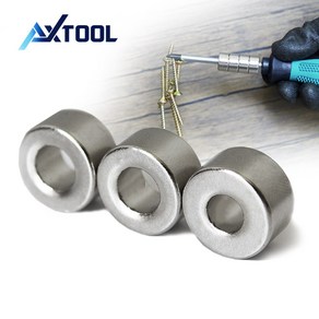 AXTOOL 초강력 자화기 네오디움 자석, 내경6mmx외경16mmx두께8mm, 3개