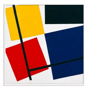 세잔느화실 명화 캔버스 그림액자 테오 반 되스버그 Theo Van Doesbug - 구성3, 골드액자, 24x24cm