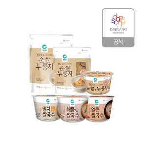 종가집 청정원 순쌀 누룽지 / 쌀국수 3종(해물/얼큰/멸치) 골라담기, 92g, 6개