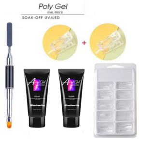 고고블랑 네일연장 폴리젤 아크릴젤 30ml세트, 화이트(15ml)+누드핑크(15ml)세트, 1개