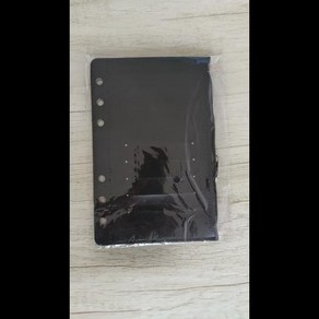 레진다이어리 레진바인더 임신다이어리 PVC 스토리지 바인딩 폴더 A6 핑크 6 링 노트북 바인더 느슨한 잎 문서 정리 가방 DIY, [01] A6, [03] black