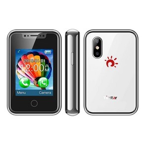 UNIWA 8XR 2G GSM 피처 폰 1.77 인치 터치 스크린 미니 휴대폰 MTK6261D 350mAh 여러 언어 지원, 01 2G Phone, 02 white