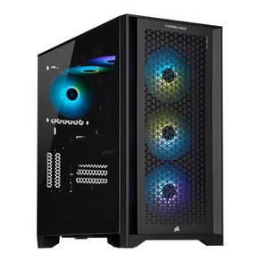 게이밍 PC 커세어 벤전스 a7300 시리즈 액체 냉각 AMD 라이젠 7 7800X3D CPU NVIDIA GeFoce RTX 4080 슈퍼 GPU 32GB RGB DDR5 메모, 4000 Seies GPU