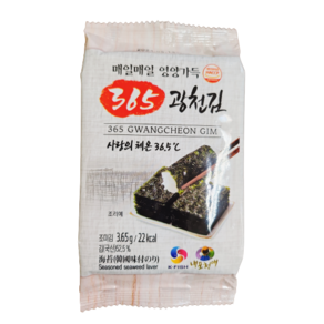 짜지 않고 찢어지지 않아 맛있는 광천김 도시락김 365 16봉 1박스(160봉), 1박스