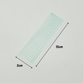 모눈 격자 플라스틱 받침 마테감개 마스킹 테이프 소분 자 15cm 블루, 마테감개 블루, 1개