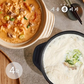 [서울콩비지] 콩비지탕 4팩 SET (비지탕2+김치콩비지2), 4개, 450g
