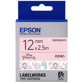 [EPSON] 디즈니 프린세스 라벨테이프 SGR12OB-PX 디즈니 프린세스 라벨테이프