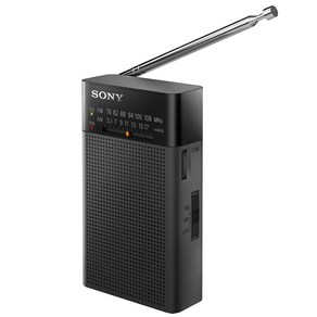 소니 Sony ICF-P27 BC 핸디 휴대용 라디오 블랙 야외용 일본직구, 세로형