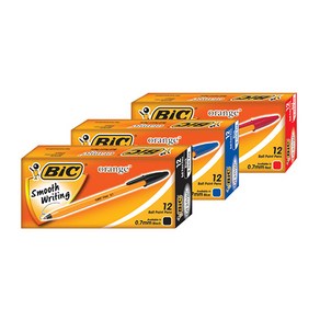 BIC 빅볼펜 빅 오렌지 0.7mm 1타(12자루)