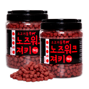 킵펫 소고기듬뿍 노즈워크 져키 훈련용 칭찬용 대용량 강아지 간식 1kg, 2개