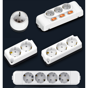 LED앤샵 현대 노출 콘센트 1구 2구 3구 4구 개별노출콘센트 접지 나사타입 핀타입, 4. 현대 노출3구 콘센트, 1개