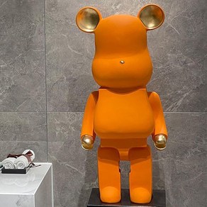 베어브릭 저금통 응접실 인테리어소품 조각상 개업선물 50cm, 오렌지