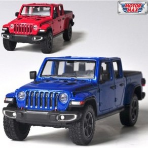 [모터맥스] 1:27 지프 글래디에이터 픽업 트럭 Motomax Toy 2021 Gladiato Pickup Tuck Diecast Model, 오버랜드 오픈탑 블루, 1개