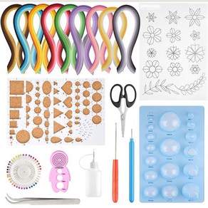 종이 quilling 키트 45 색 900 스트립 퀼 링 아트지 DIY 공예품 선물 및 DIY 홈 인테리어 용 도구, 하나, 보여진 바와 같이