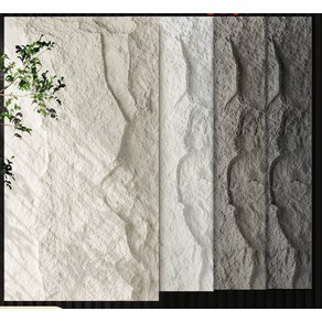 석재 타일 외벽돌 입체타일 외벽돌 인조돌 벽타일 화산석 스톤 PU, 정사각 60x60cmx두께 4cm, 1개