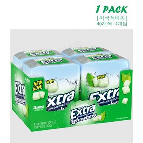 [미국직배송]Exta Refeshes Suga Fee Gum Speamint 엑스트라 리프레셔스 스피아민트 껌, 1세트, 320g