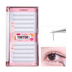 톡톡하라 언더속눈썹 7-8mm 200pcs 대용량, 1개