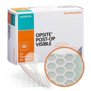 S&N 오피사이트 OPSITE POST-OP VISIBLE 10cm x 8cm 벌집 20개 점착성투명창상피복재