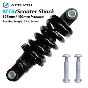 AtLvTu 자전거 리어 쇼크 업소버 스프링 MTB 서스펜션 댐퍼 125mm GS-121A 100 ~ 2000 Lbs, 1개, 5)125mm 650 Lbs