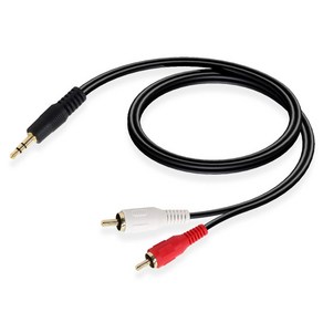 넥시 3.5mm 스테레오 to 2RCA 케이블 2m NX112, 1개