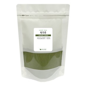 부드럽고 풍성한 맛의 국산 쑥가루 100% 쑥라떼 쑥차 파우더 지퍼백, 500g, 1개