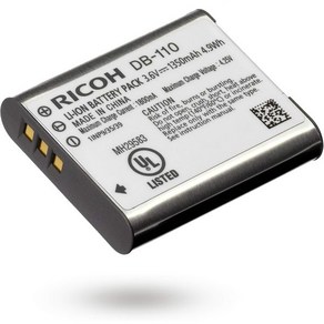 RICOH 리코 37835 DB 110 충전식 리튬이온 배터리 [리코 GR IIIx GRIII WG 7 6 G900 시리즈와 호환] 정품 제조사 제품, 1개