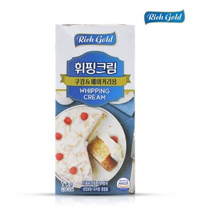 리치골드 컴파운드 휘핑크림(쿠킹&베이킹), 1L, 6개