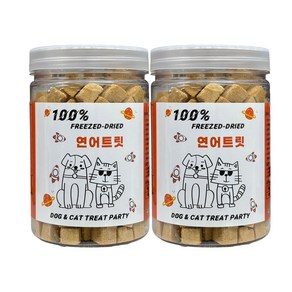 강아지 고양이 동결건조 트릿 부드러운 저염분 간식, 2개, 연어, 140g