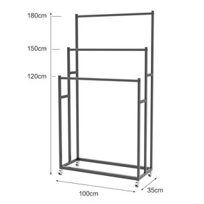 꽃집 포장지 진열대 비닐랙 리본랙 리본거치대 스카프 진열, A. 블랙 홀더(100cm)+유니버셜 휠 3층, 1개