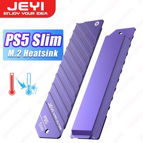 JEYI PS5 슬림 SSD 방열판 M.2 SSD 쿨러 및 PlayStation 5 슬림 NVMe 확장용 케이스 2-in-1, 1개